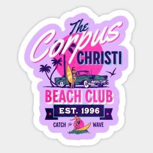 Corpus Christi Beach Club Sticker